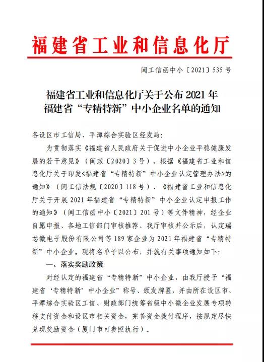 至尊国际专精特新文件